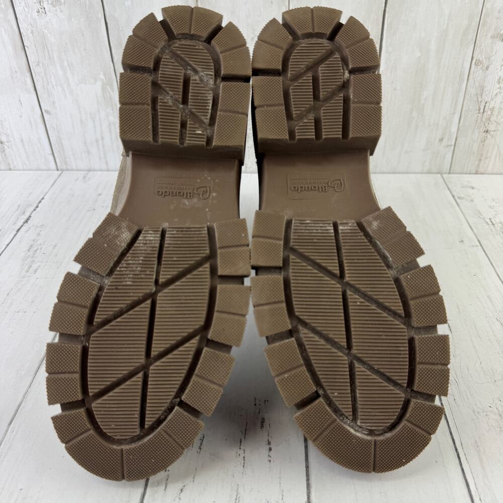 Blondo Dark Taupe Plaka Zip Up Suede Boots Waterproof Lugged Sole Size 8M - Picture 10 of 15
